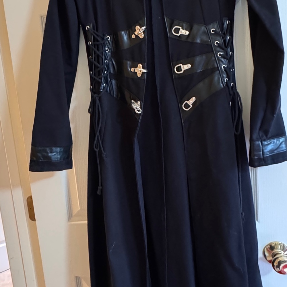 Redballs, Goth Emo Canvas Trench Coat Matrix NEO  Trinity women S - Picture 12 of 16